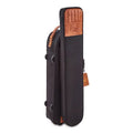 Gard Single Elite Cut-Bell Tenor Trombone Gig Bag - Black Nylon with Light Brown Leather Accent - MusicMarket