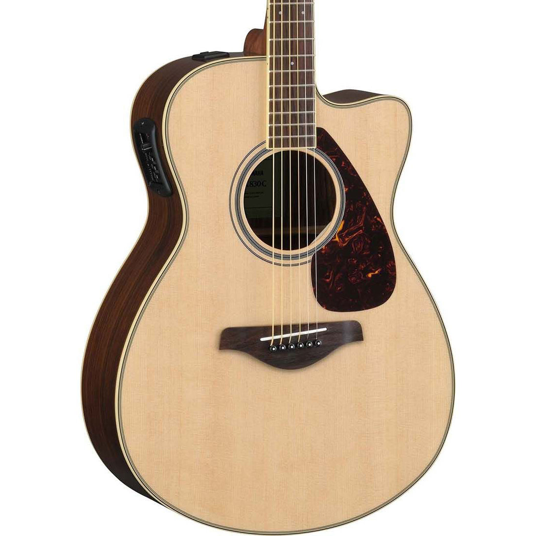 Yamaha FSX830C Small Body Cutaway Acoustic Electric Guitar - Natural - MusicMarket