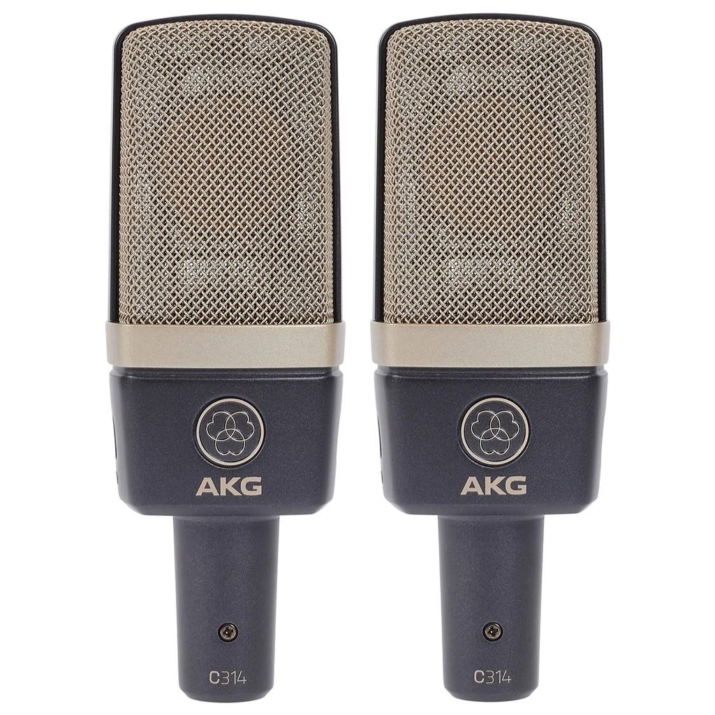 AKG C314 Matched Pair Large-Diaphragm Multipattern Condenser Microphone - MusicMarket
