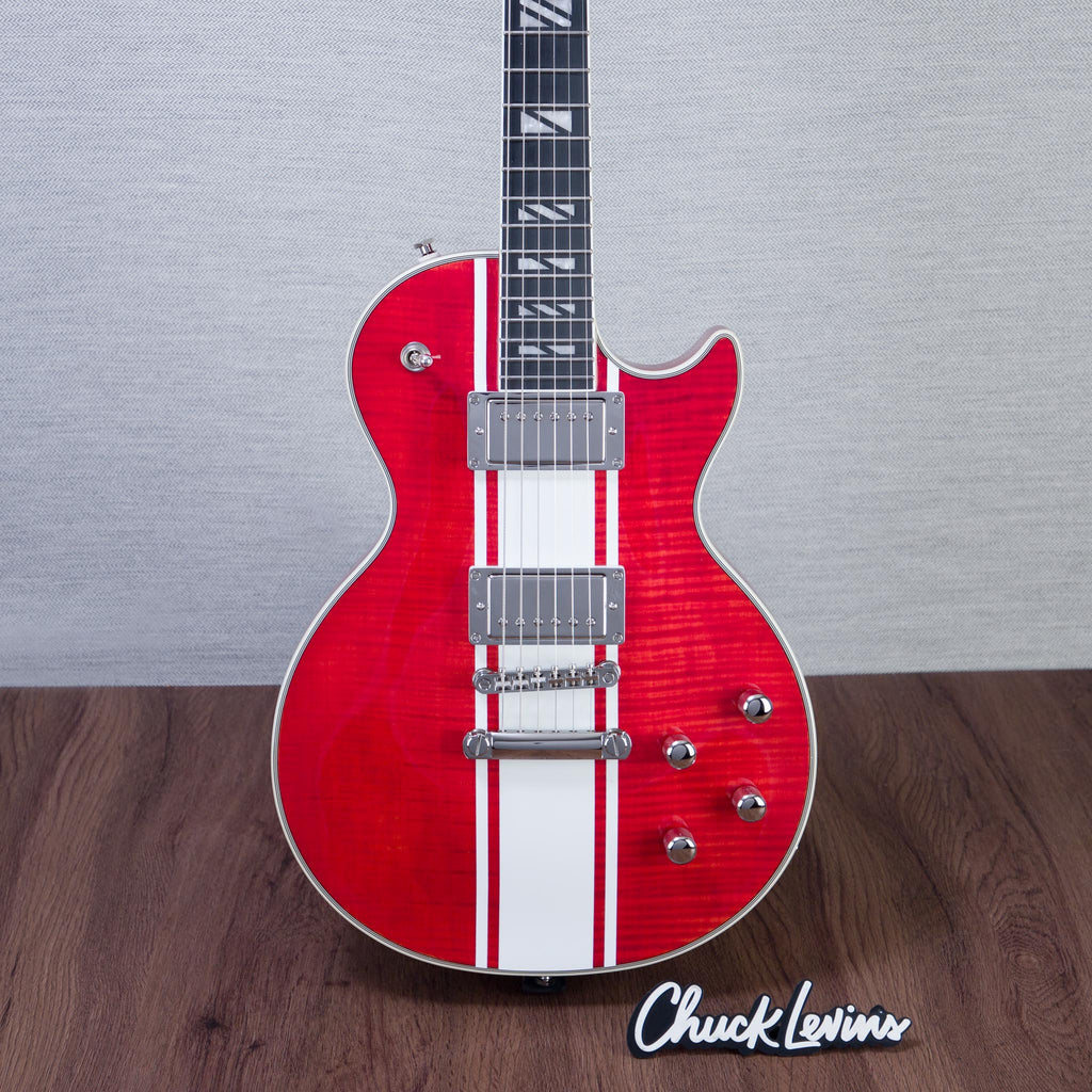 Epiphone Limited Edition Dealer Exclusive Futura Les Paul Custom Figured Electric Guitar - Rally Red Gloss -
