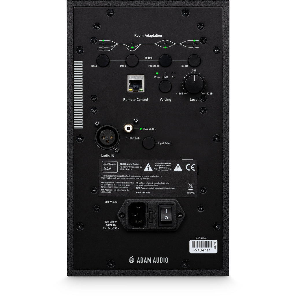 Adam Audio A4V Limited Edition White 4” 2 Way Powered Monitor, Single - View 4 | MusicMarket