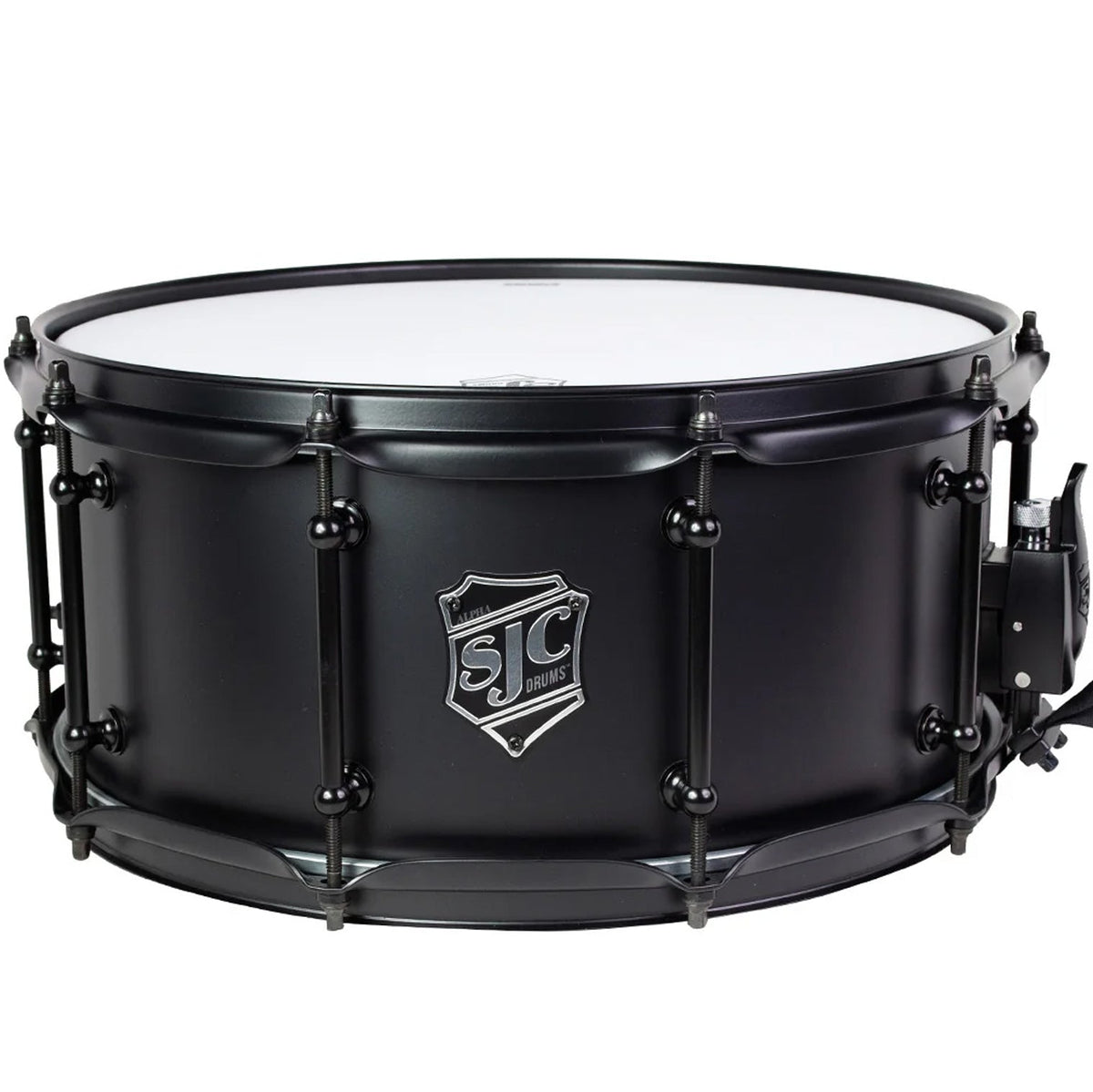 SJC Drums Alpha Series 6.5x14 Snare Drum - Black Steel - MusicMarket