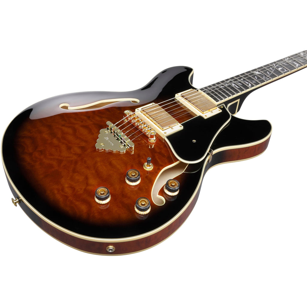 Ibanez AS Artcore Expressionist Semi-Hollow Electric Guitar - Dark Brown Sunburst - View 7 | MusicMarket