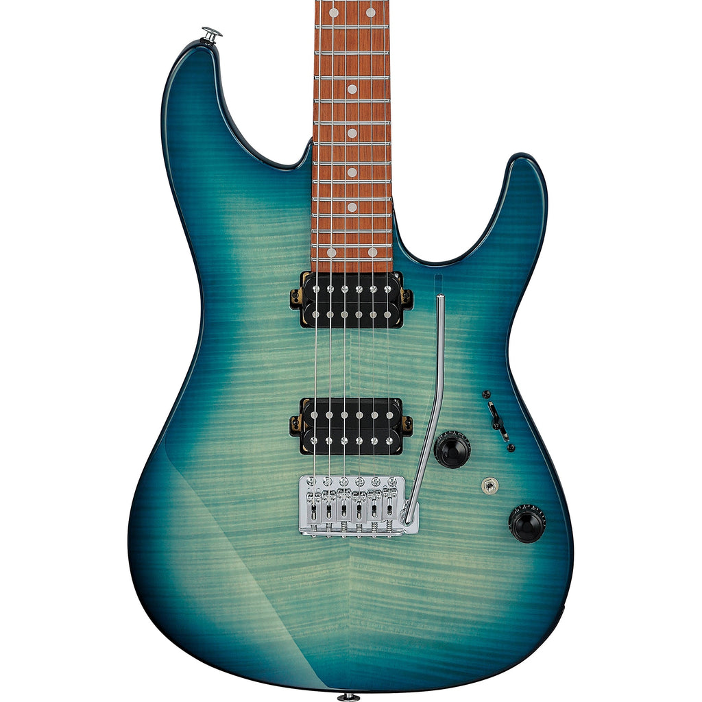 Ibanez AZ24S1F AZ Standard 6-String Electric Guitar -Transparent Turquoise Burst - MusicMarket