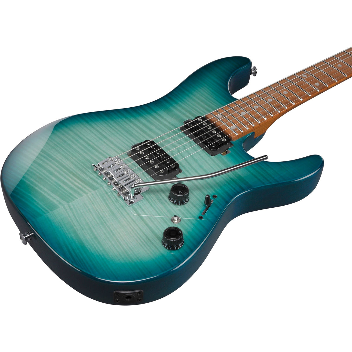 Ibanez AZ24S1F AZ Standard 6-String Electric Guitar -Transparent Turquoise Burst - View 8 | MusicMarket