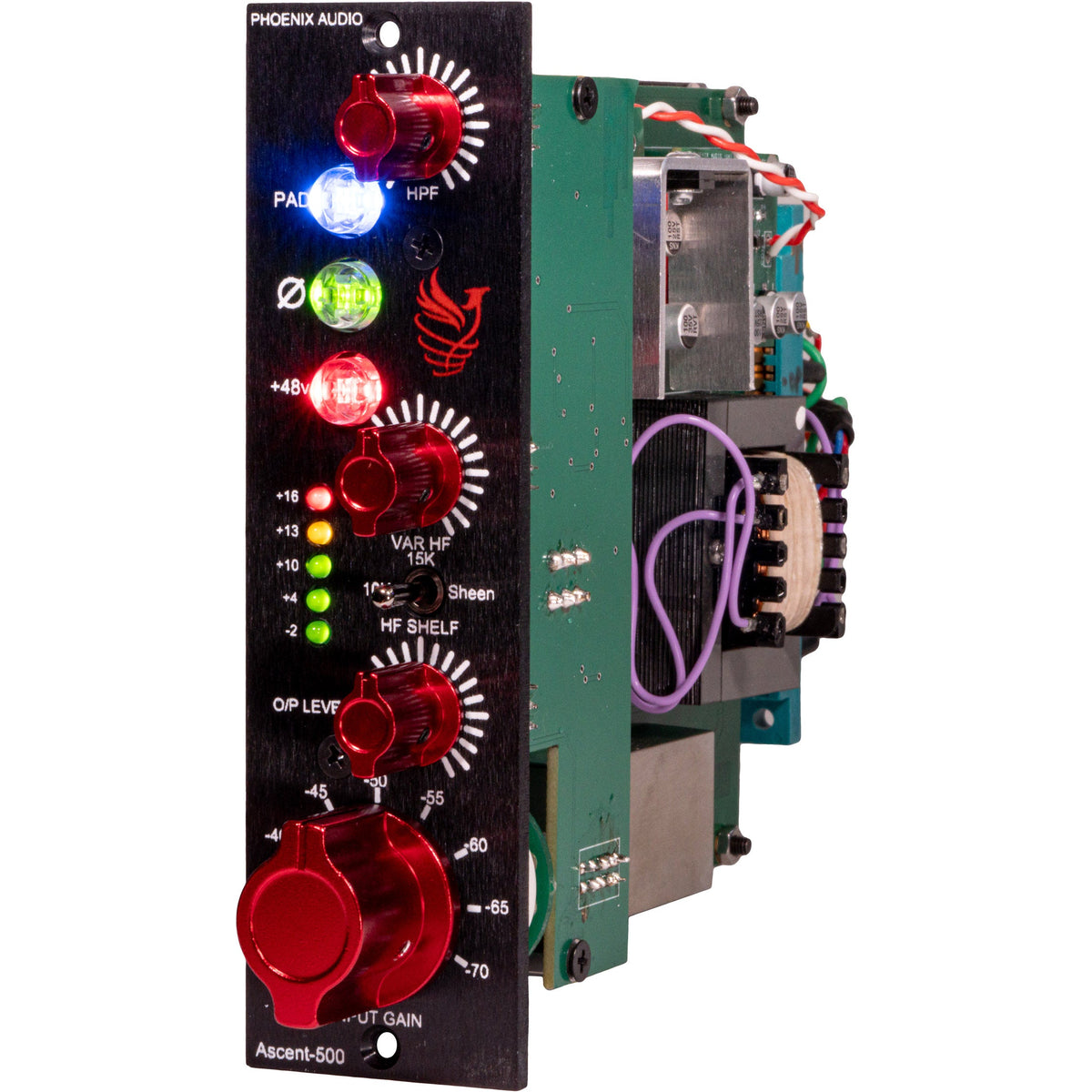 Phoenix Audio Ascent 500 Series Mic Preamp, EQ and variable HPF - View 3 | MusicMarket