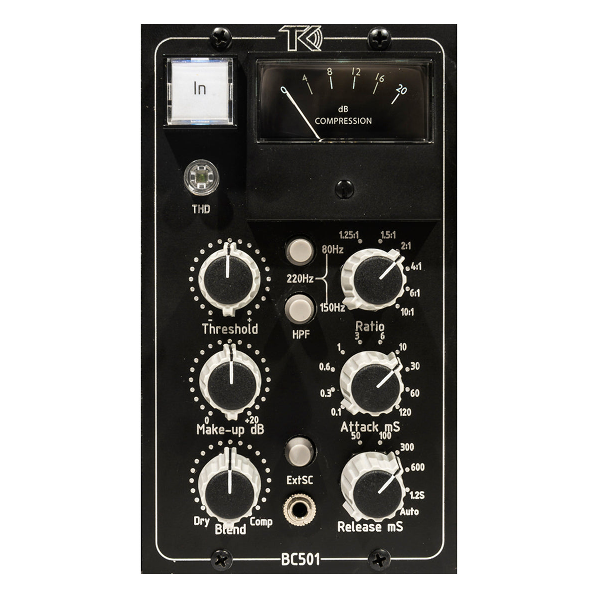 TK Audio BC501 Blend Control 500-Series Stereo Compressor Module - MusicMarket