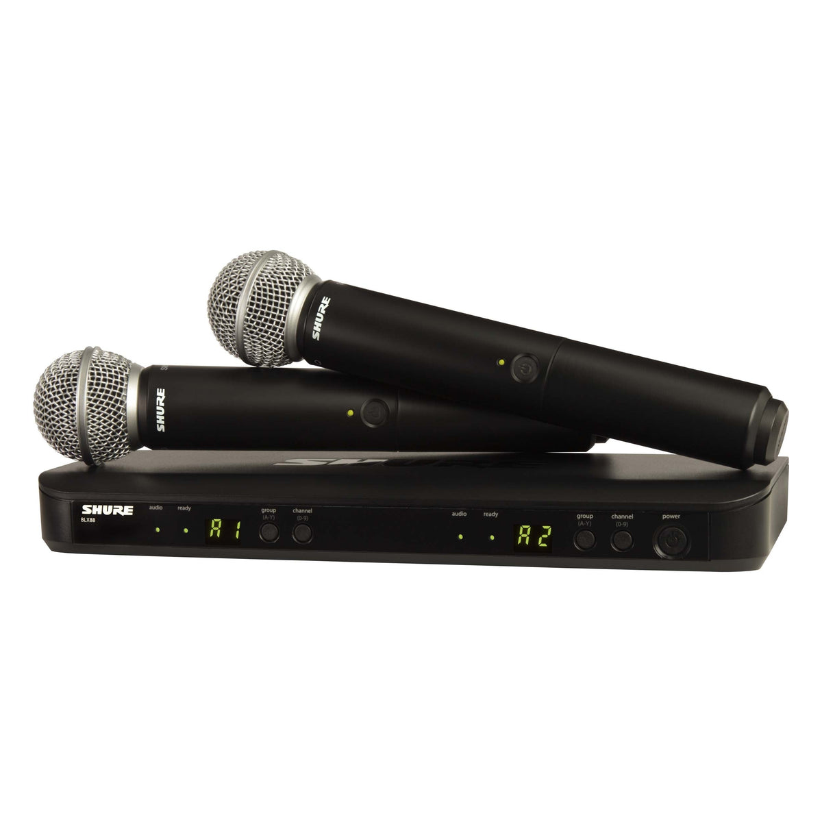 Shure BLX288/SM58 Dual Channel Wireless Handheld Mic System - H10 Band - View 2 | MusicMarket