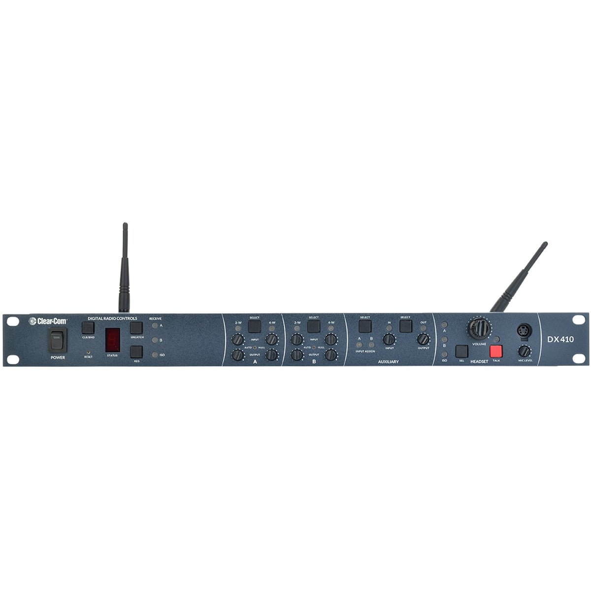 Clear-Com CZ-DX410-4UP 4-Up DX410 Belt Pack System with CC-15 Headsets - MusicMarket