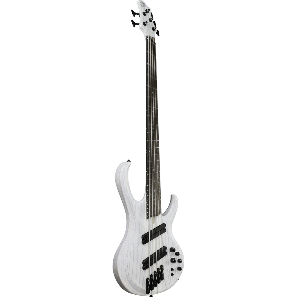 Ibanez BTB865MS Bass Workshop 5-String Electric Bass - Transparent White Flat - View 4 | MusicMarket