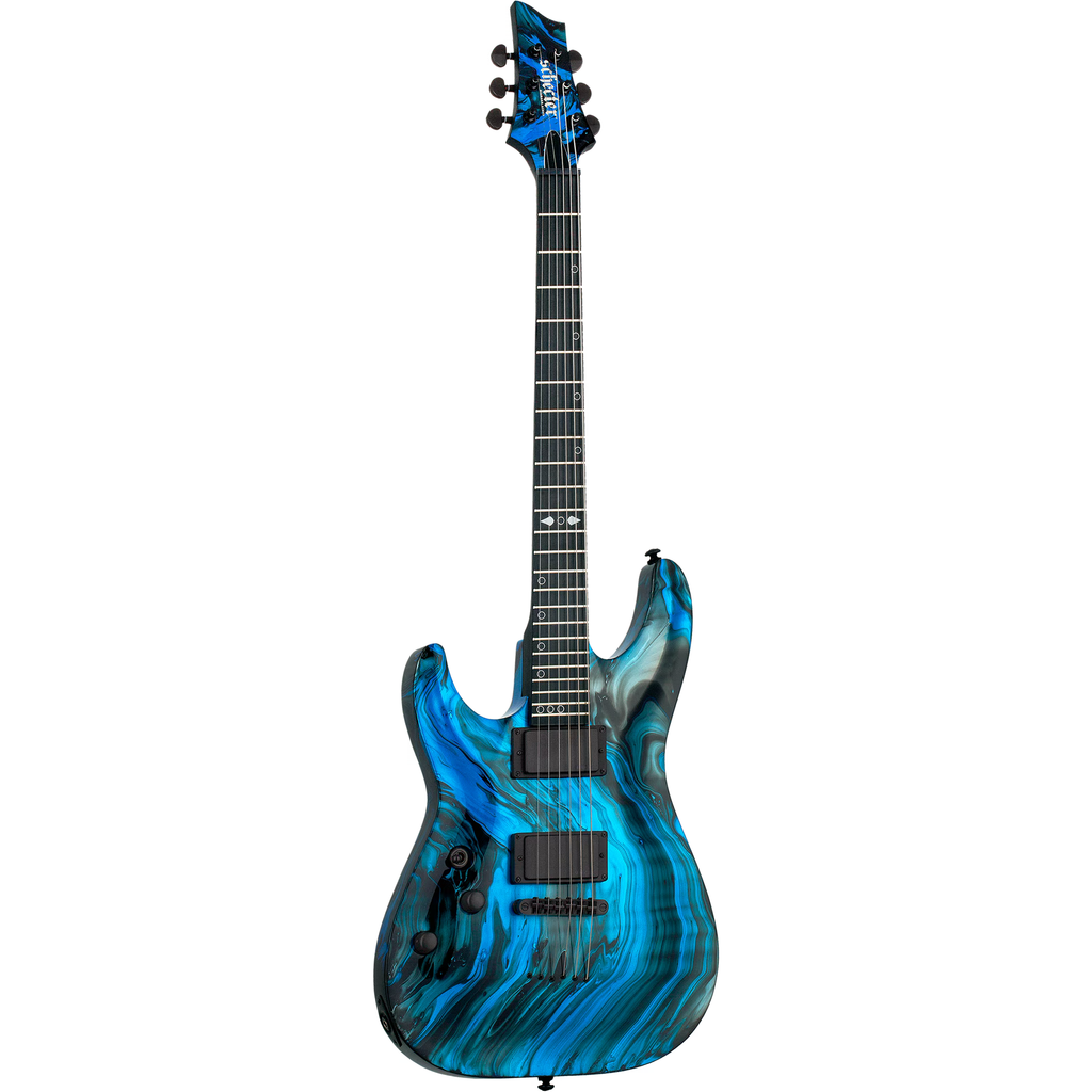 Schecter C-1 Hydro-Dip Left Handed Electric Guitar - Midnight Tide - View 2 | MusicMarket