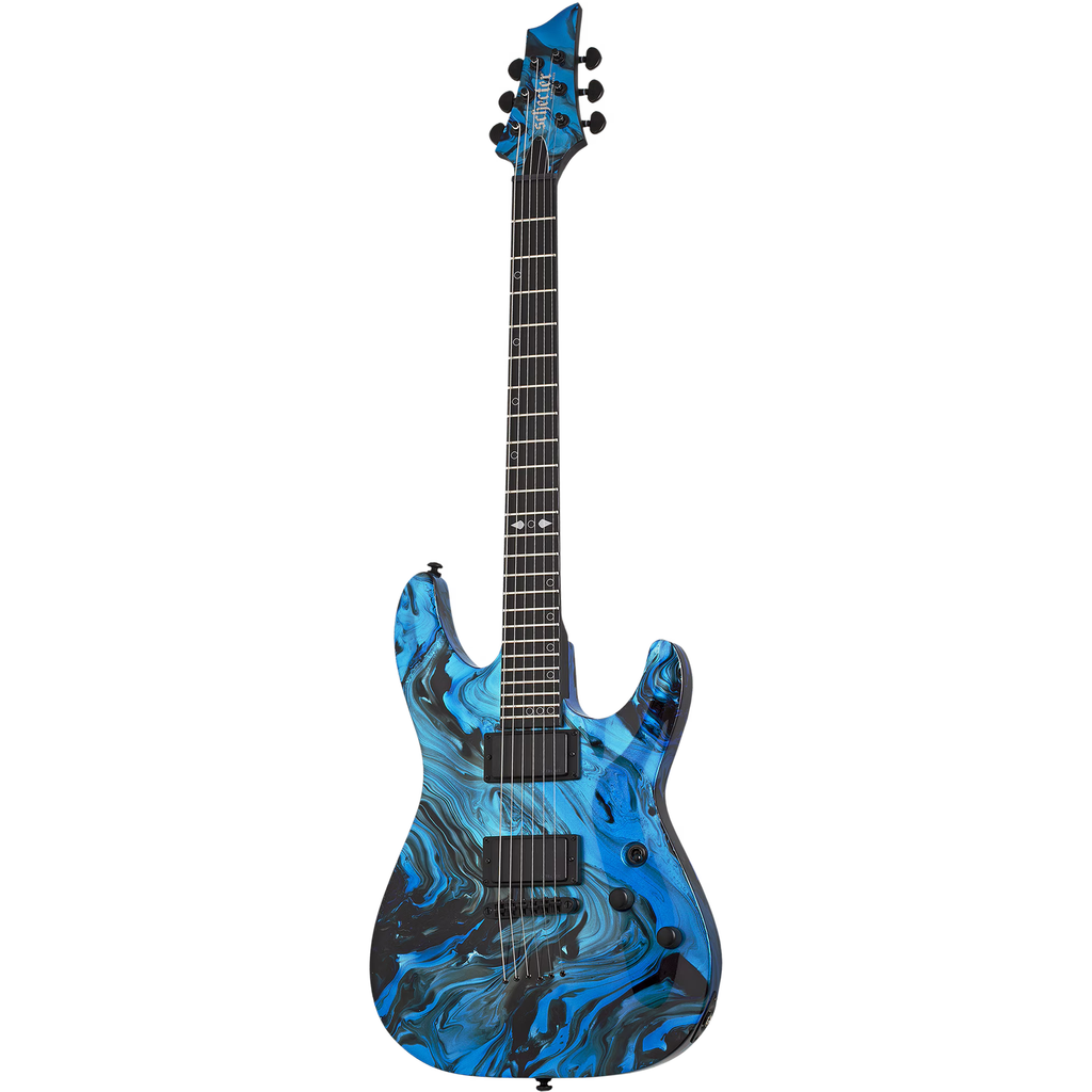 Schecter C-1 Hydro-Dip Electric Guitar - Midnight Tide - View 2 | MusicMarket