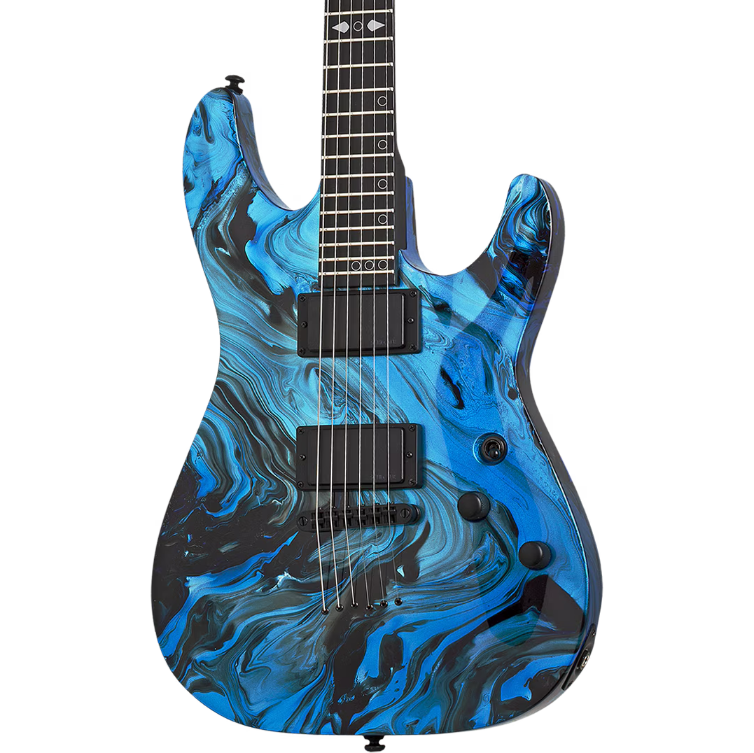 Schecter C-1 Hydro-Dip Electric Guitar - Midnight Tide - MusicMarket