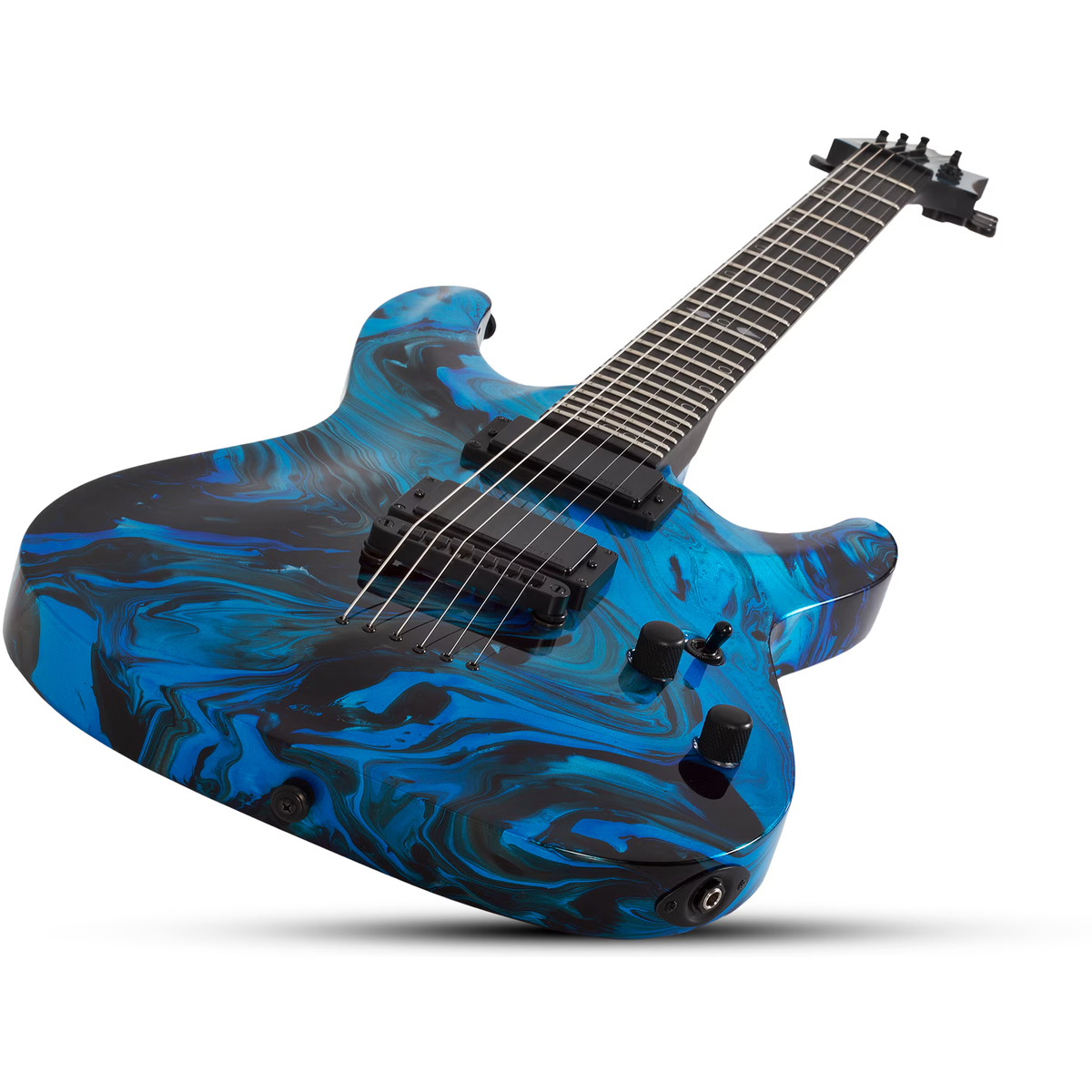 Schecter C-1 Hydro-Dip Electric Guitar - Midnight Tide - View 3 | MusicMarket