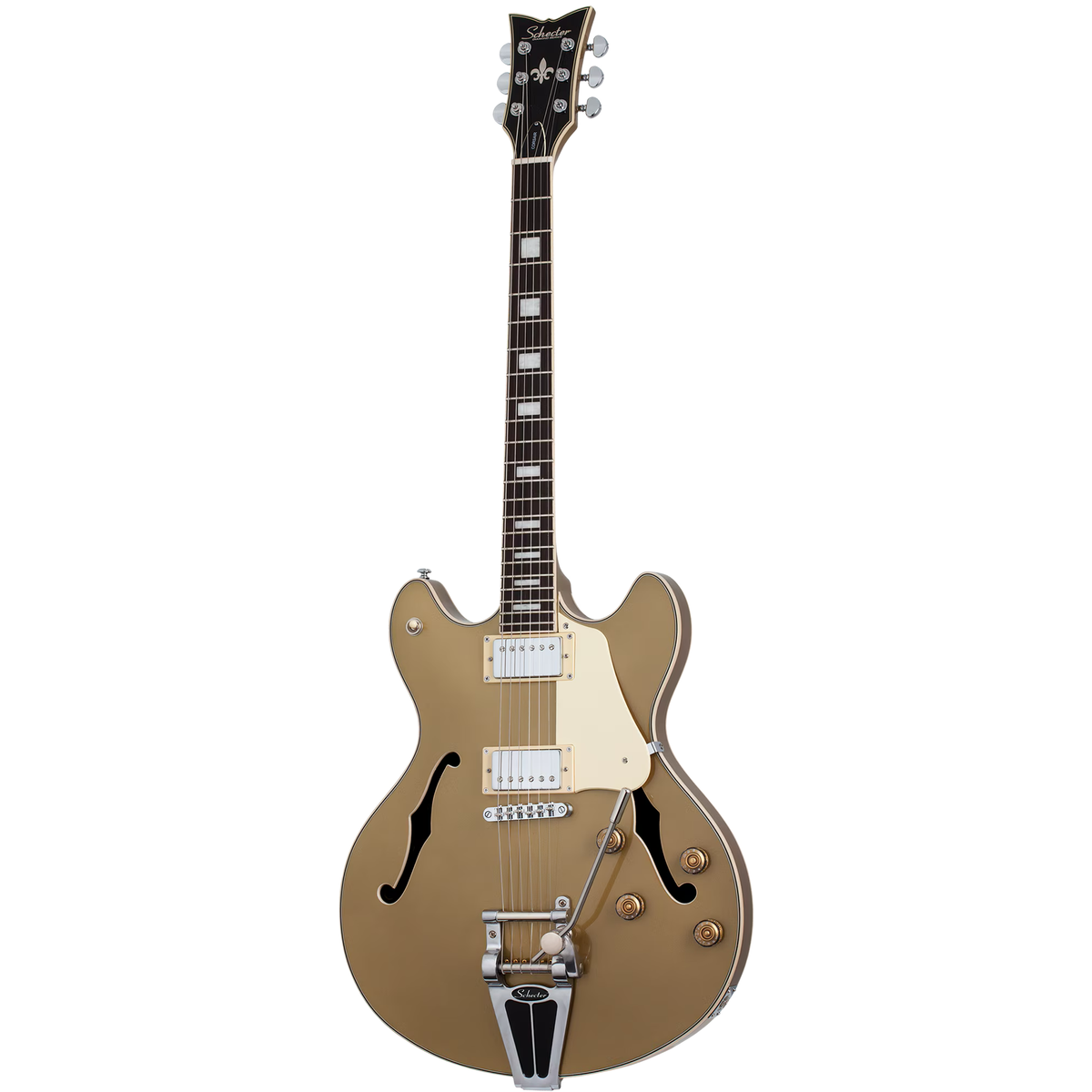 Schecter Corsair Semi Hollow Electric Guitar - Goldtop - View 2 | MusicMarket