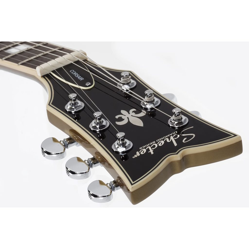 Schecter Corsair Semi Hollow Electric Guitar - Goldtop - View 5 | MusicMarket