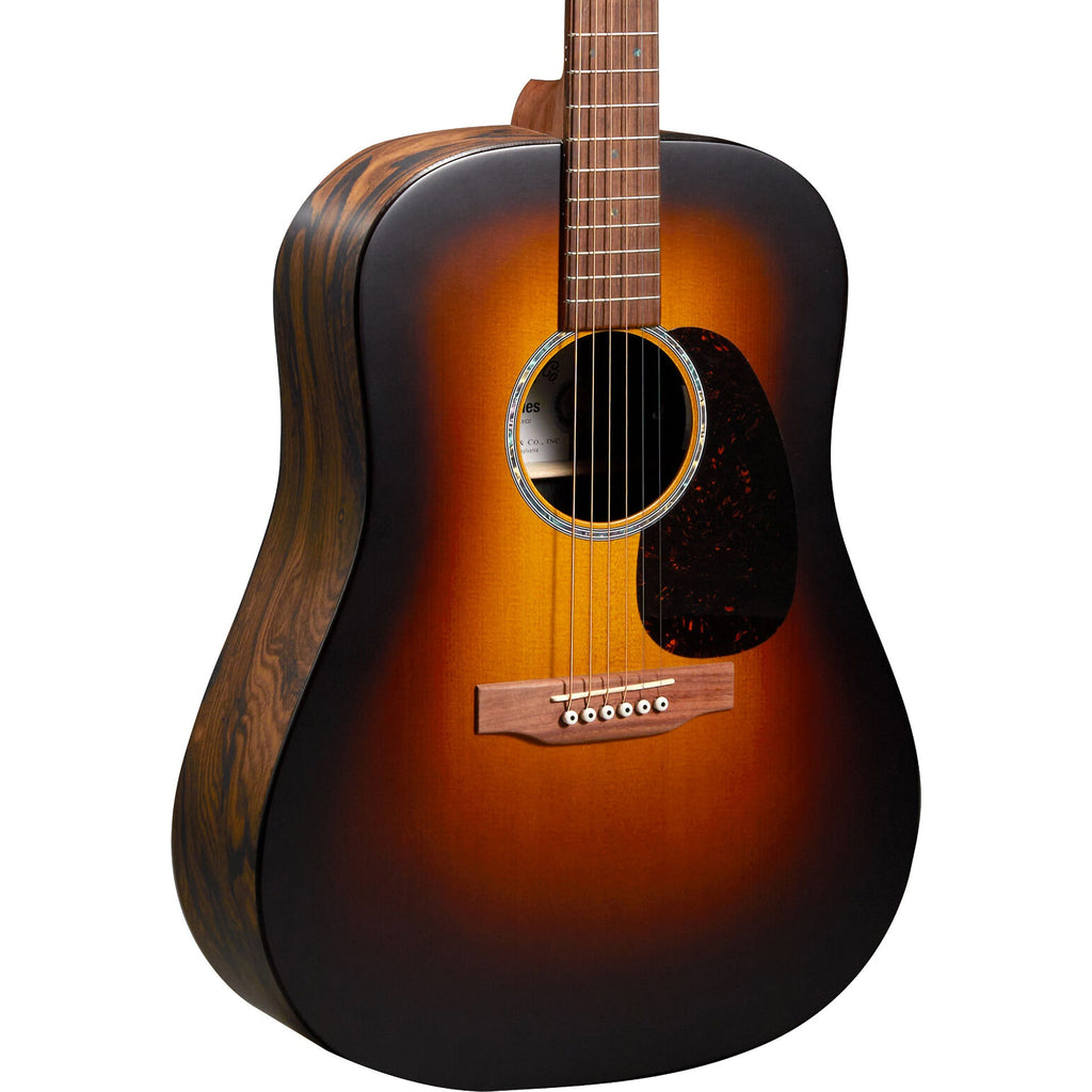 Martin D-X2E Brazilian Rosewood Dreadnought Acoustic Electric - Ziricote Burst - View 4 | MusicMarket