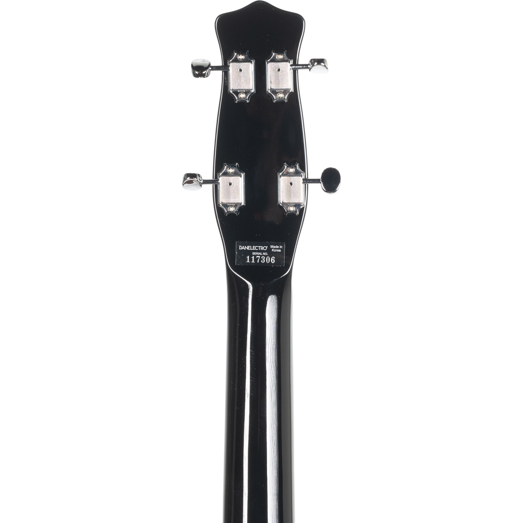Danelectro 58 Longhorn 4 String Electric Bass - Black w/ Red Binding - View 5 | MusicMarket