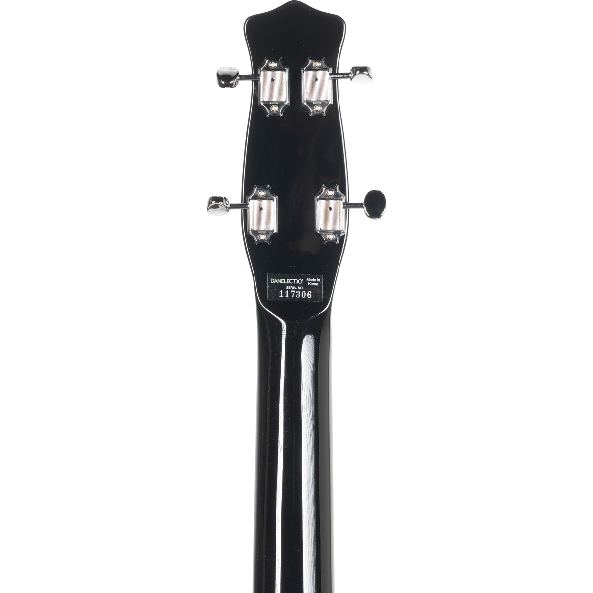 Danelectro 58 Longhorn 4 String Electric Bass - Black w/ Red Binding - View 5 | MusicMarket