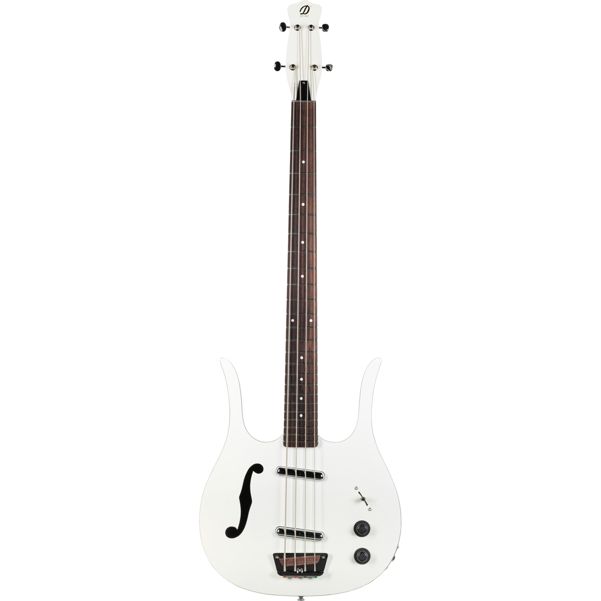 Danelectro 58 Longhorn 4 String Bass - Red Hot White - View 2 | MusicMarket