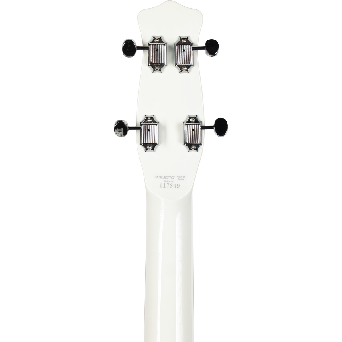 Danelectro 58 Longhorn 4 String Bass - Red Hot White - View 5 | MusicMarket