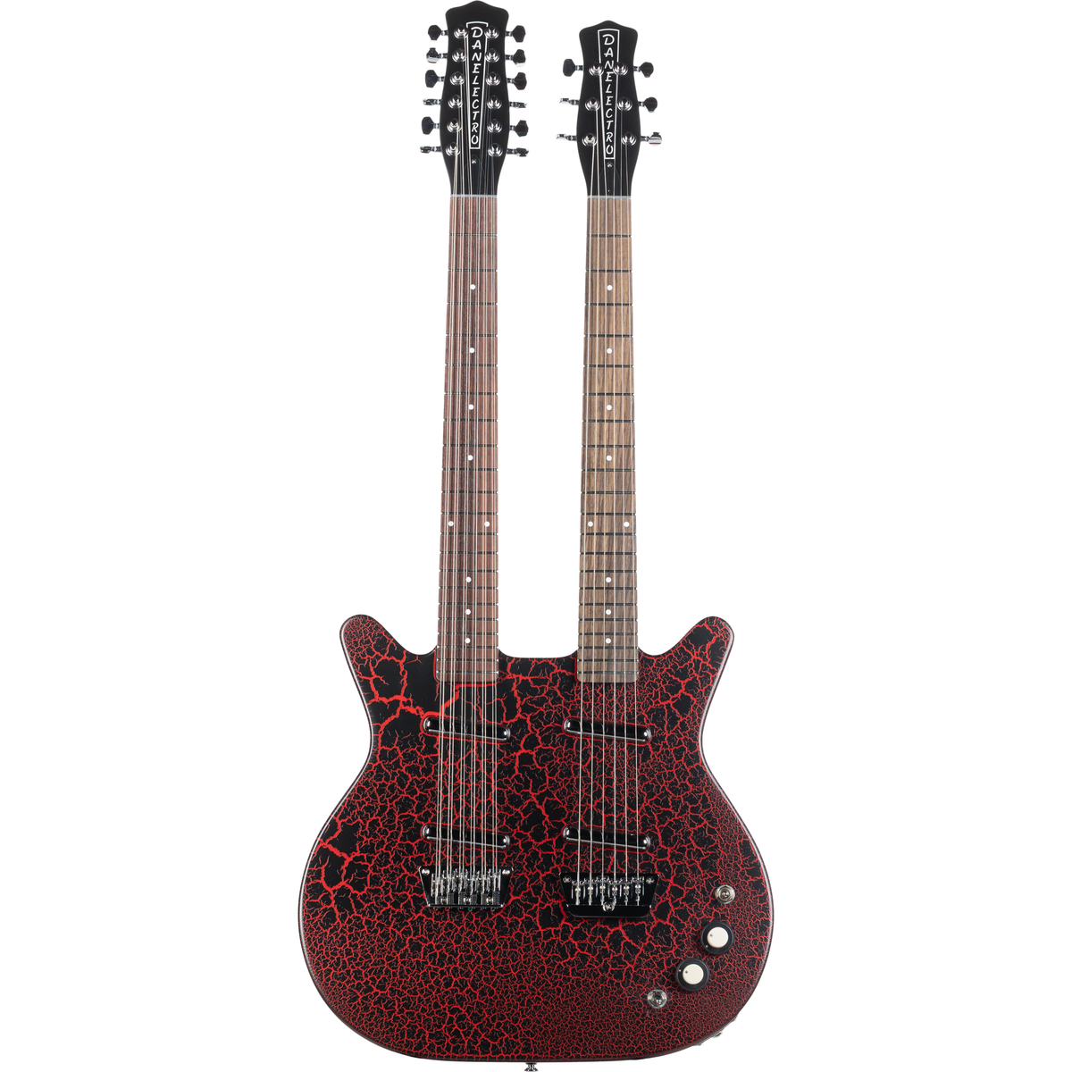Danelectro 6/12 Doubleneck Electric Guitar - Red Crackle - View 2 | MusicMarket