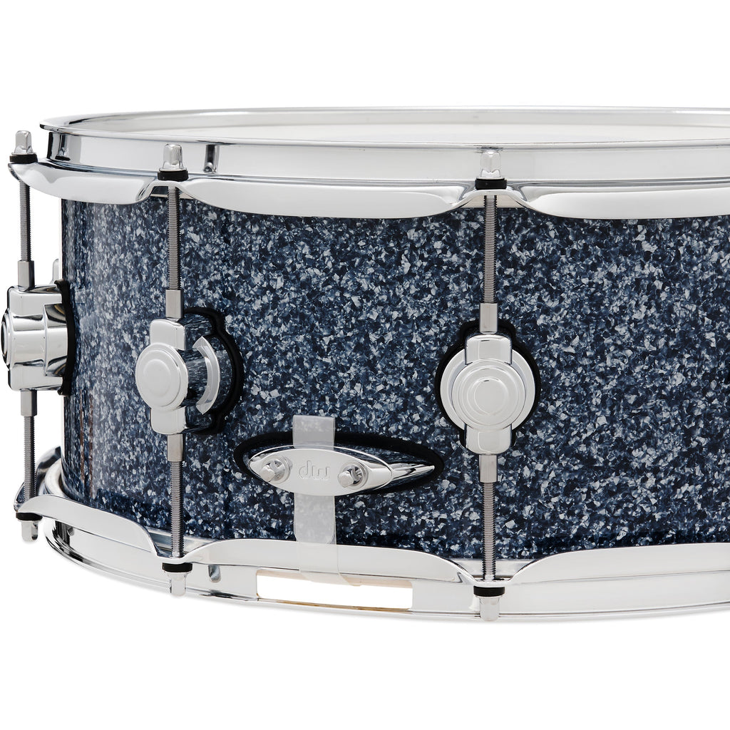Drum Workshop Design Series Limited Edition 6x14 Snare Drum - Blue Granite - View 5 | MusicMarket