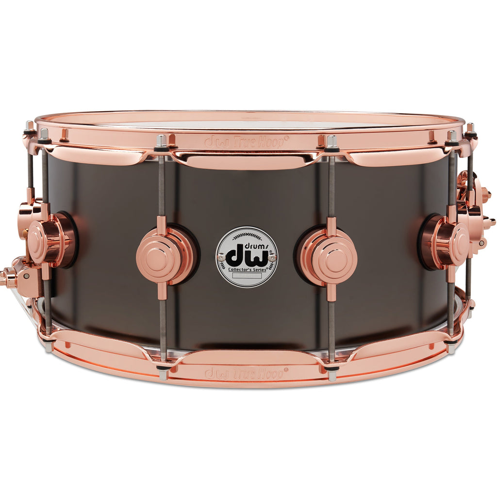 Drum Workshop Collectors Series 6.5x14 Snare Drum -Satin Black Nickel over Brass - MusicMarket