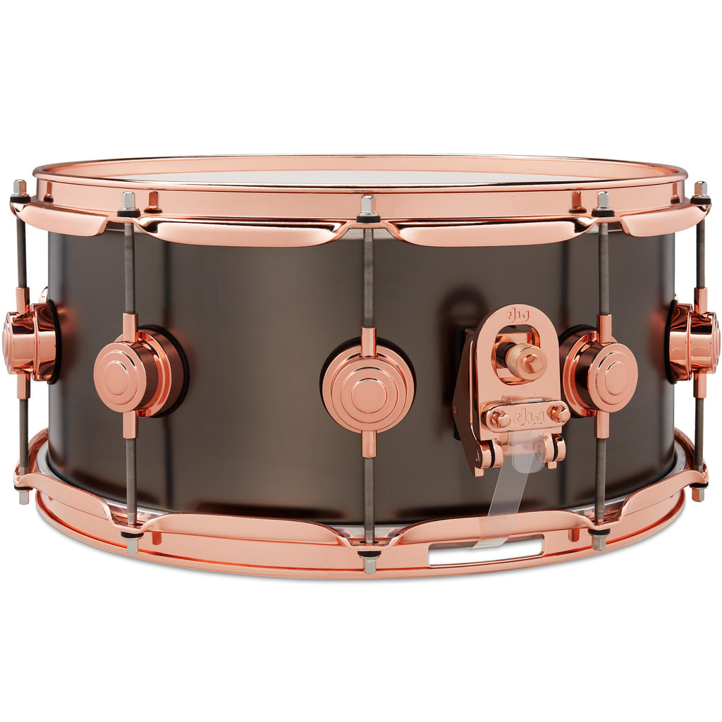 Drum Workshop Collectors Series 6.5x14 Snare Drum -Satin Black Nickel over Brass - View 4 | MusicMarket