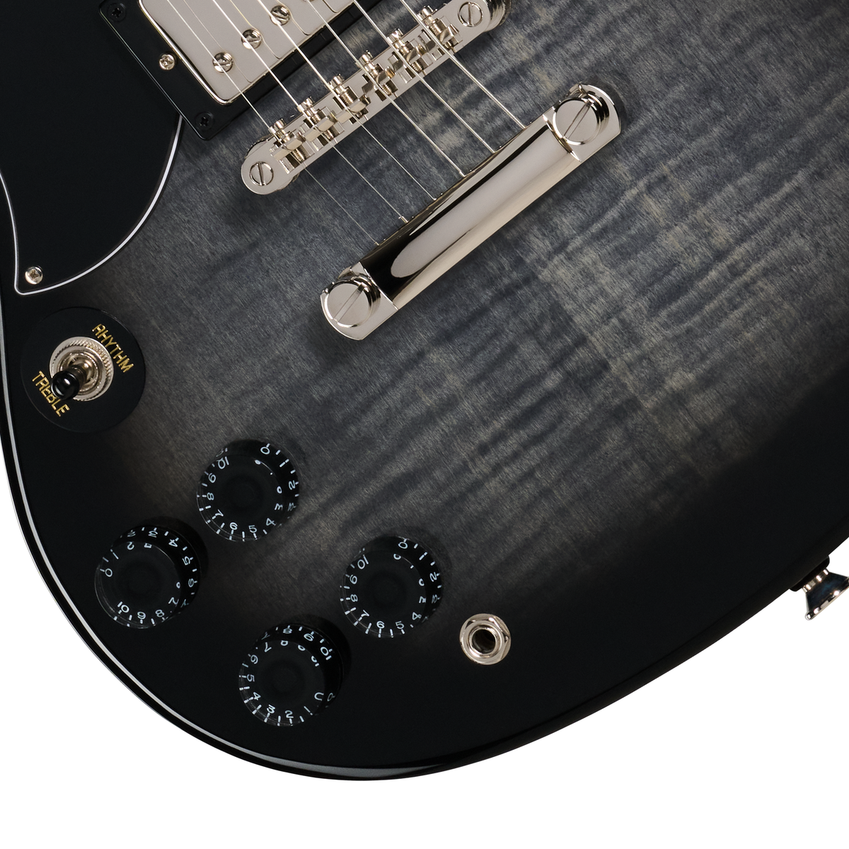 Epiphone SG Tribute Plus Left Handed Electric Guitar - Ebony Burst - View 7 | MusicMarket