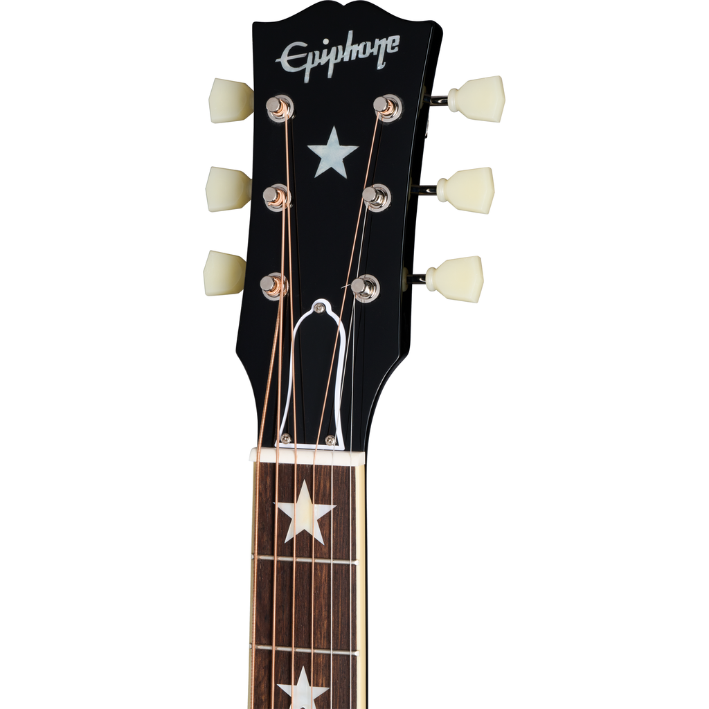Epiphone J-180 LS Acoustic Electric Guitar - Ebony - View 4 | MusicMarket