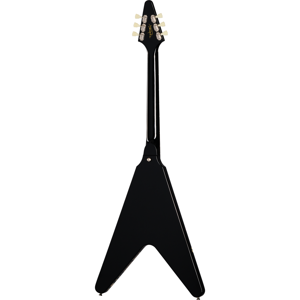 Epiphone Jimi Hendrix "Love Drops" Flying V Electric Guitar - Ebony w/ Artwork - View 2 | MusicMarket