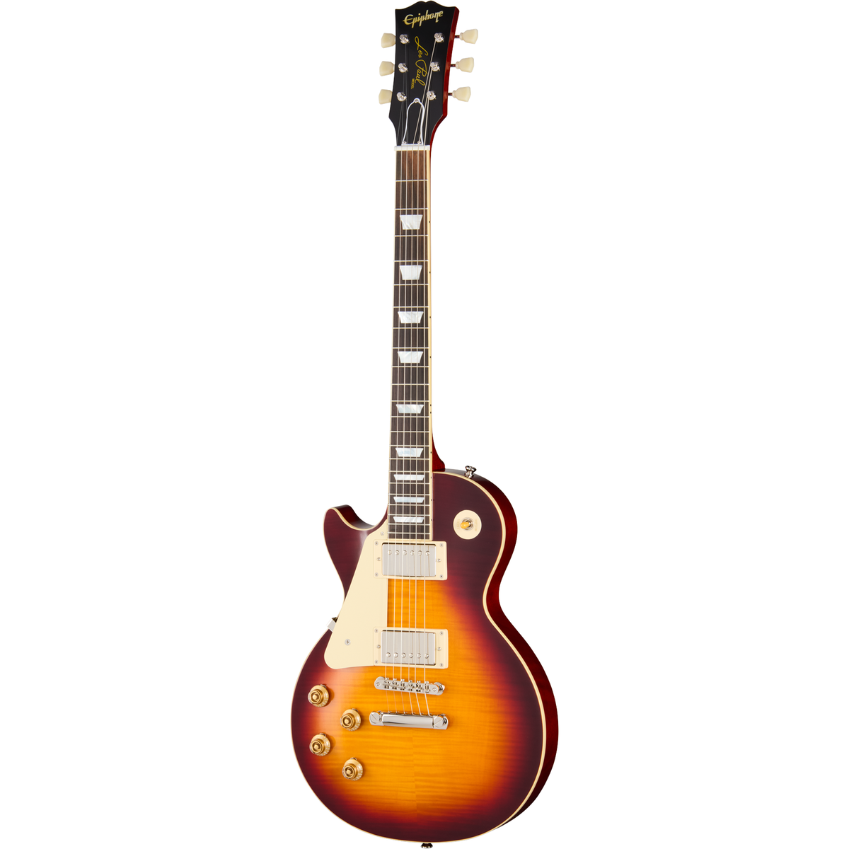 Epiphone 1959 Les Paul Standard Reissue Left Handed Electric Guitar - Deep Cherry Sunburst - View 2 | MusicMarket