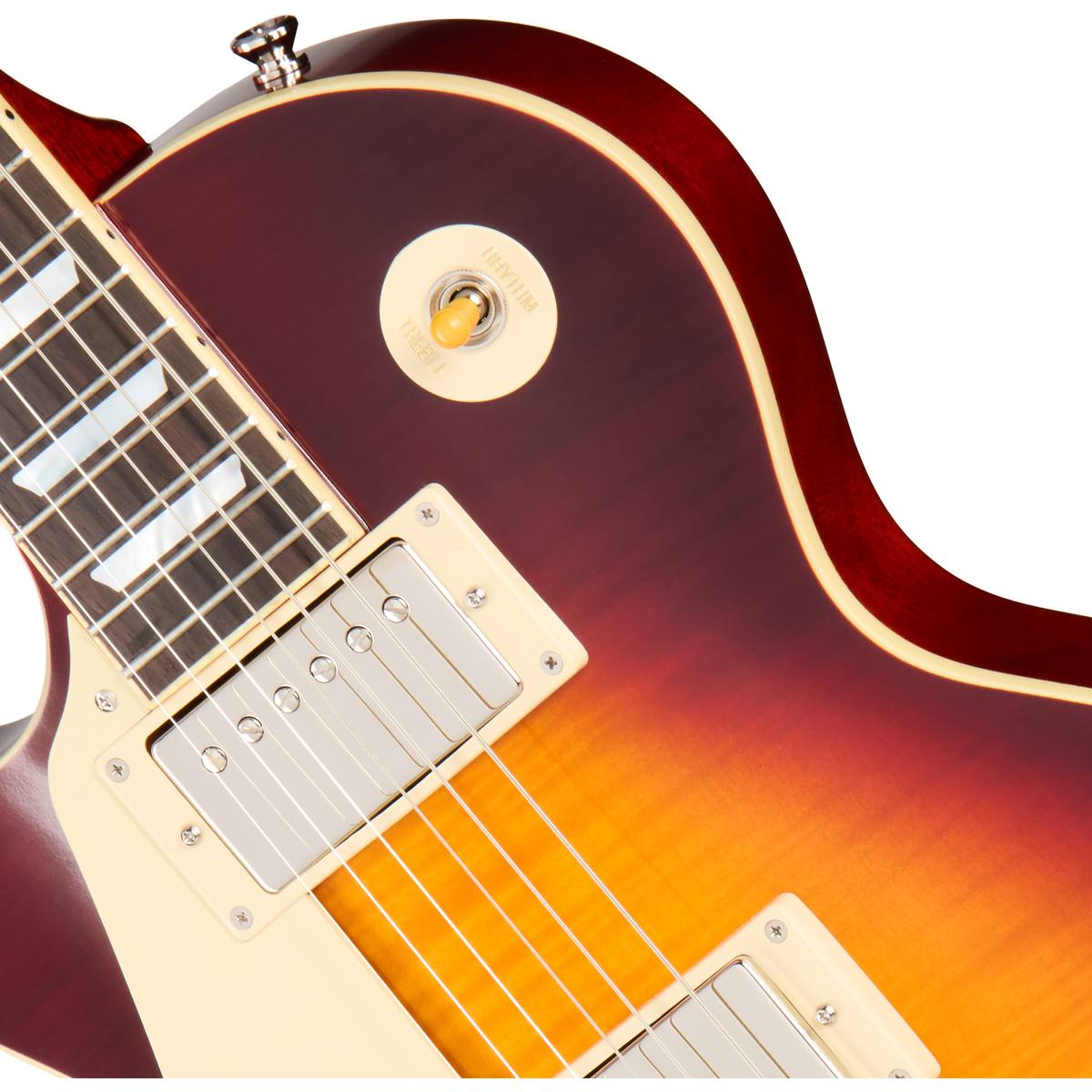 Epiphone 1959 Les Paul Standard Reissue Left Handed Electric Guitar - Deep Cherry Sunburst - View 7 | MusicMarket