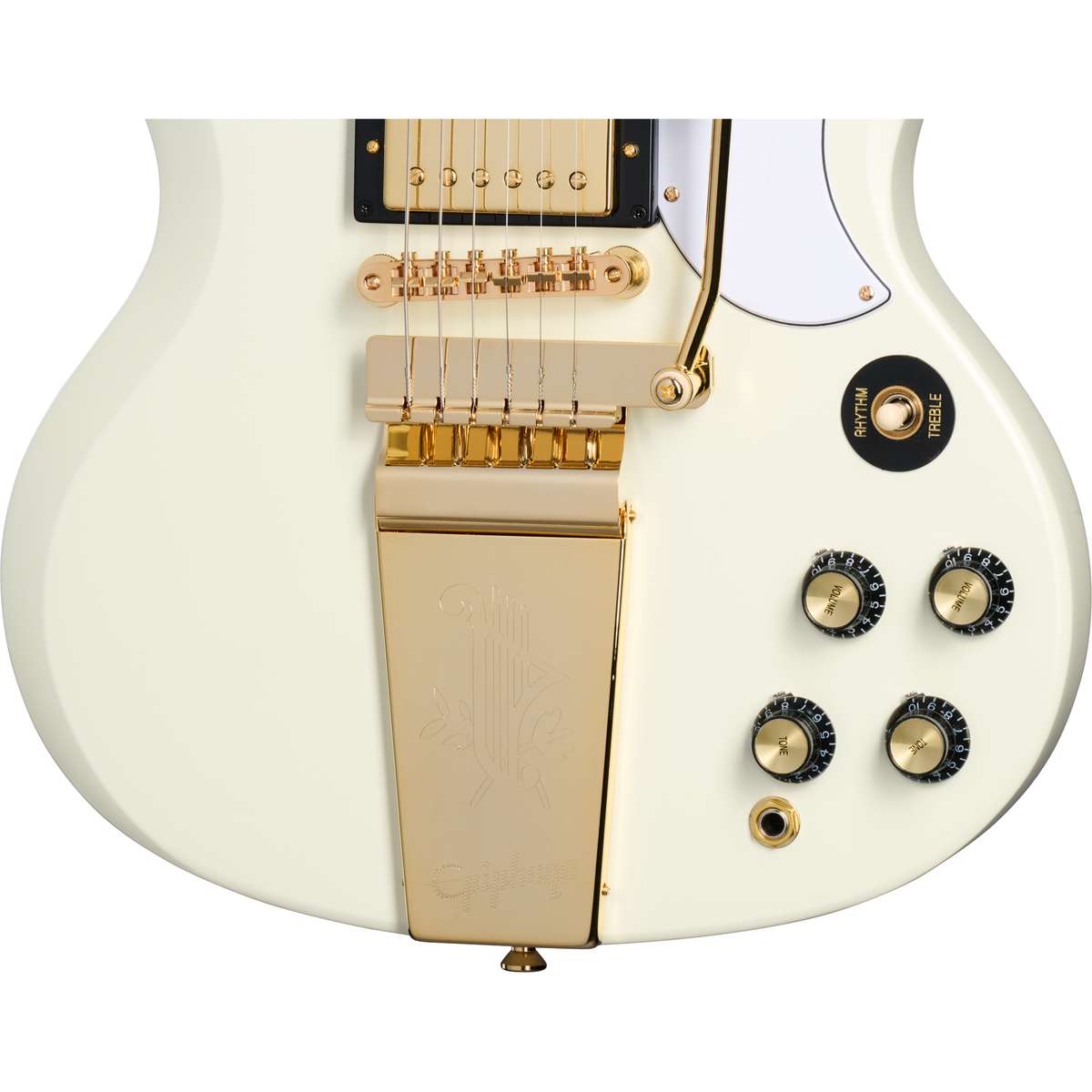 Epiphone 1963 Les Paul SG Custom with Maestro Vibrola - Classic White - View 6 | MusicMarket