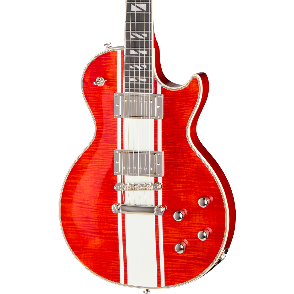 Epiphone Futura Les Paul Custom Electric Guitar - Racing Stripe Red - MusicMarket