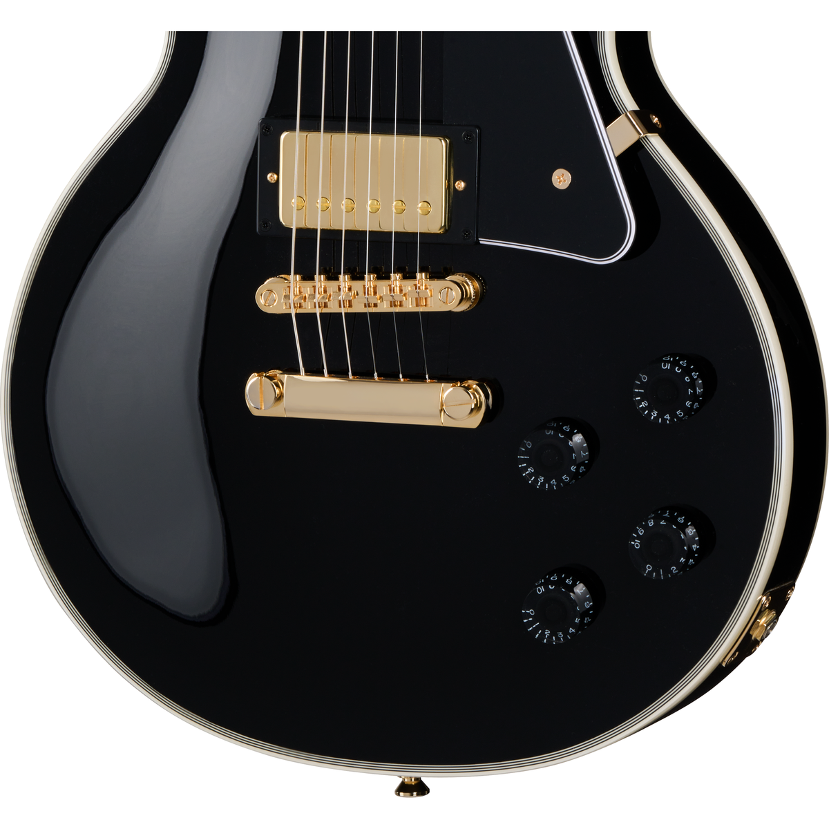 Epiphone Les Paul Custom Electric Guitar - Ebony - View 7 | MusicMarket