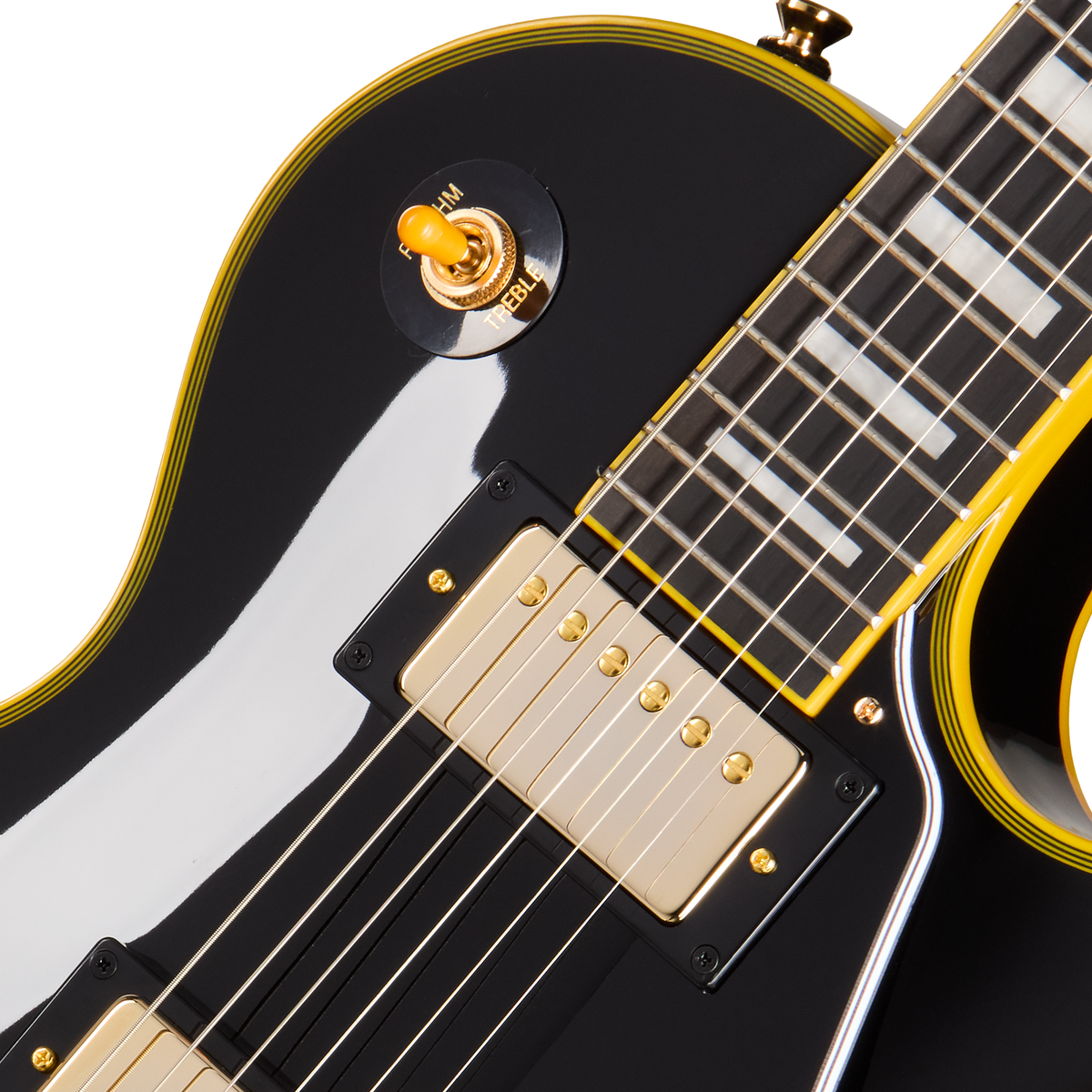 Epiphone Joe Bonamassa 59 Les Paul Custom Electric Guitar - Antique Ebony - View 6 | MusicMarket