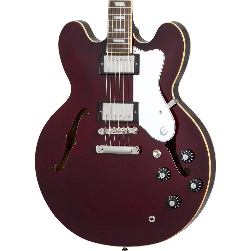 Epiphone Noel Gallagher Riviera Semi-Hollow Electric Guitar - Dark Wine Red - MusicMarket