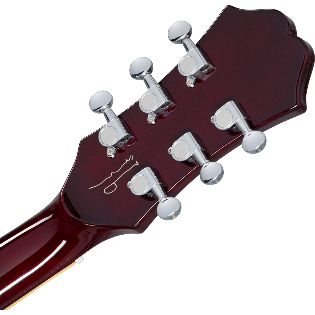 Epiphone Noel Gallagher Riviera Semi-Hollow Electric Guitar - Dark Wine Red - View 6 | MusicMarket