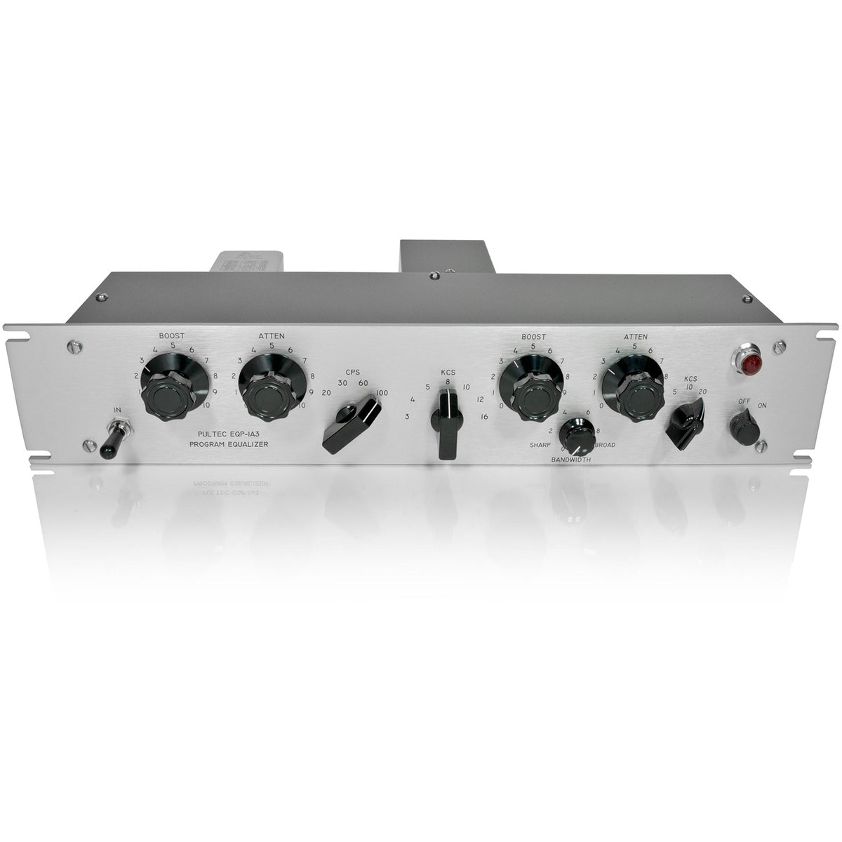 Pultec EQP-1A3-SS Solid State Equalizer with API Gain Stage, Silver Faceplate - View 2 | MusicMarket