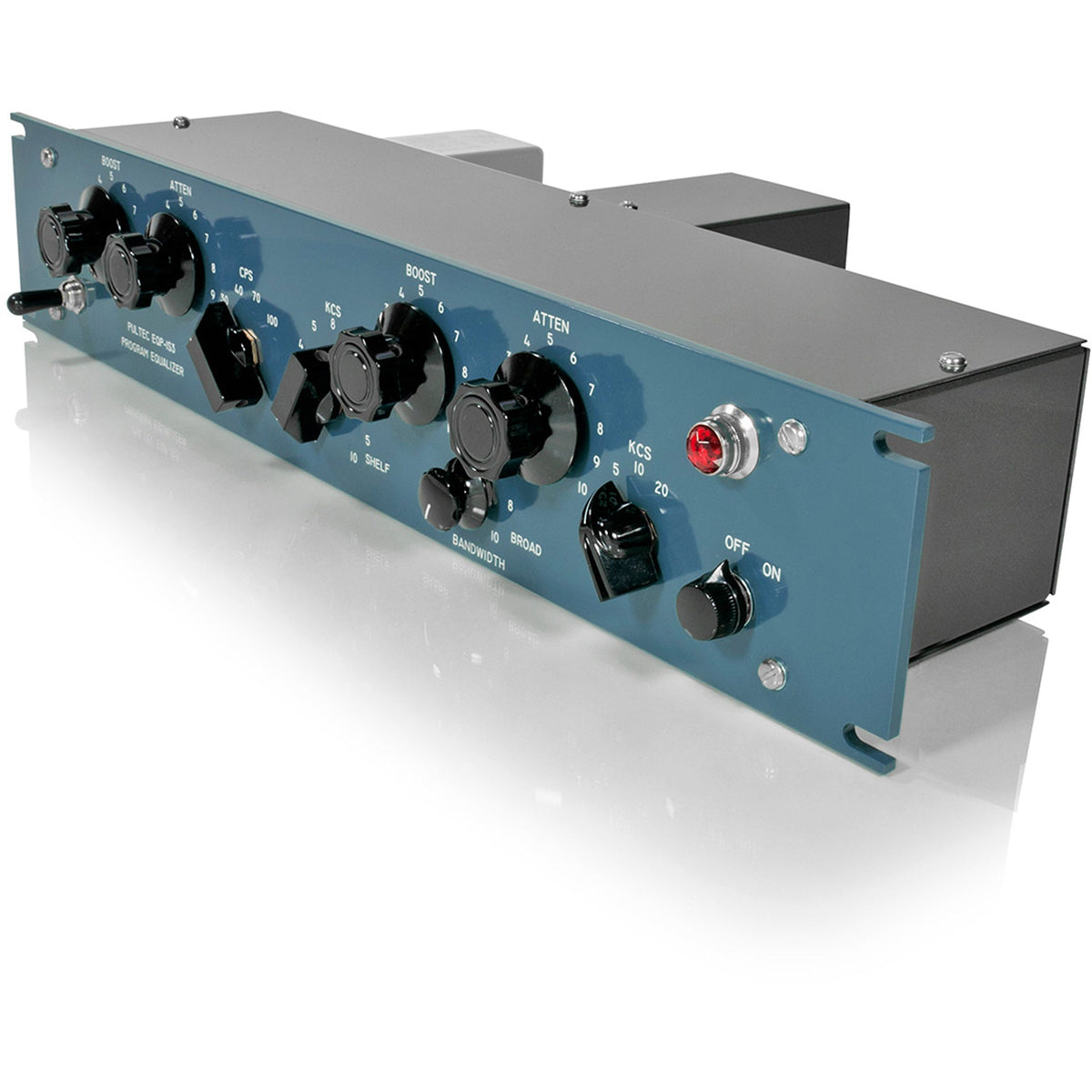 Pultec EQP-1S3-SS Solid State Equalizer 2U with API Gain Stage, Blue Faceplate - View 3 | MusicMarket