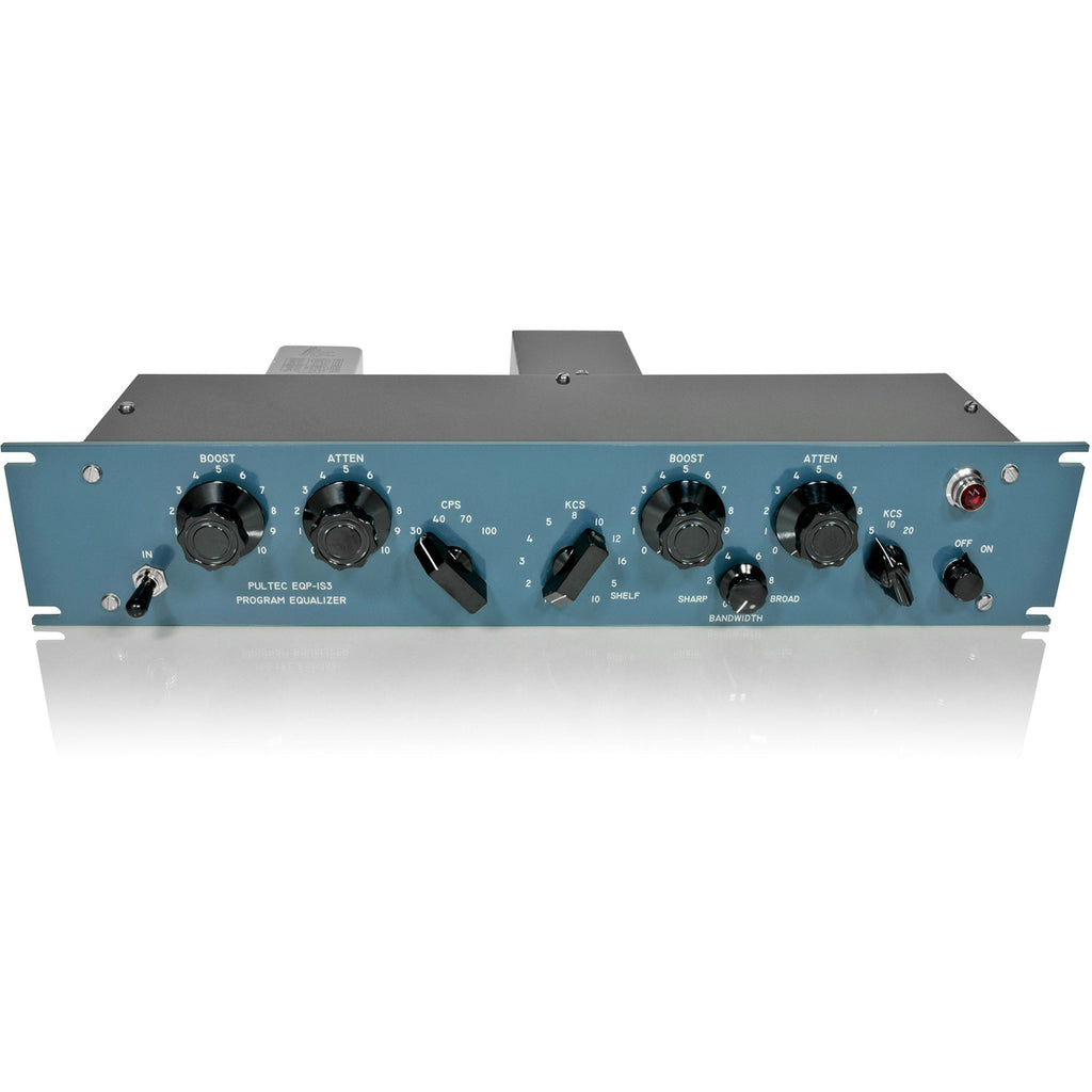 Pultec EQP-1S3-SS Solid State Equalizer 2U with API Gain Stage, Blue Faceplate - View 4 | MusicMarket
