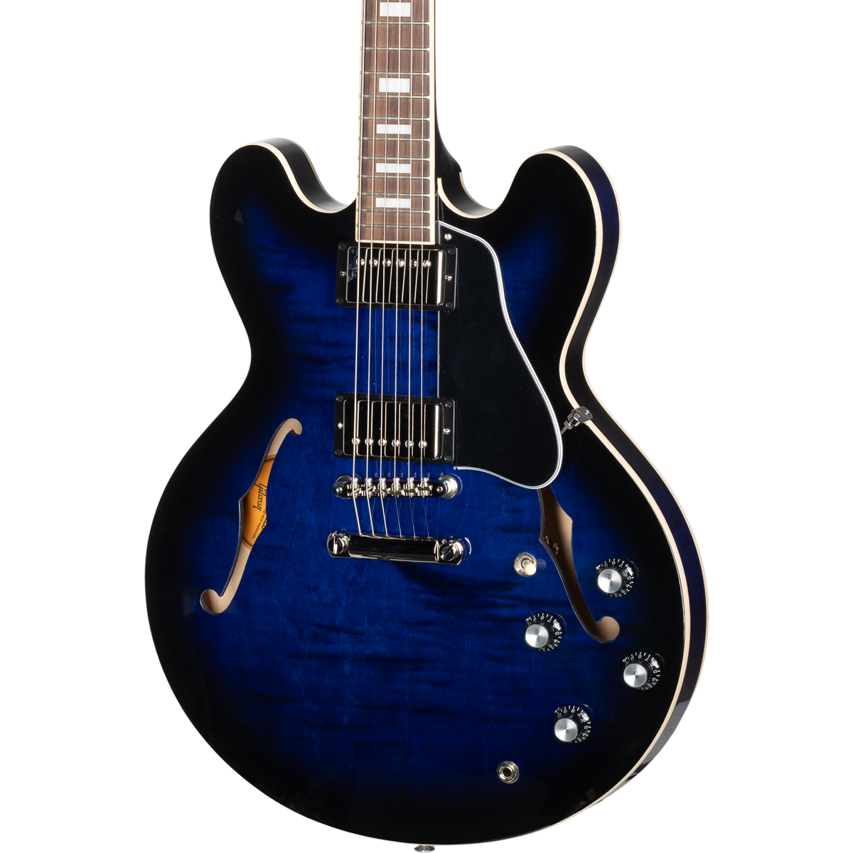 Gibson ES-335 Figured Semi-Hollow Electric Guitar - Deep Ocean Burst - View 8 | MusicMarket