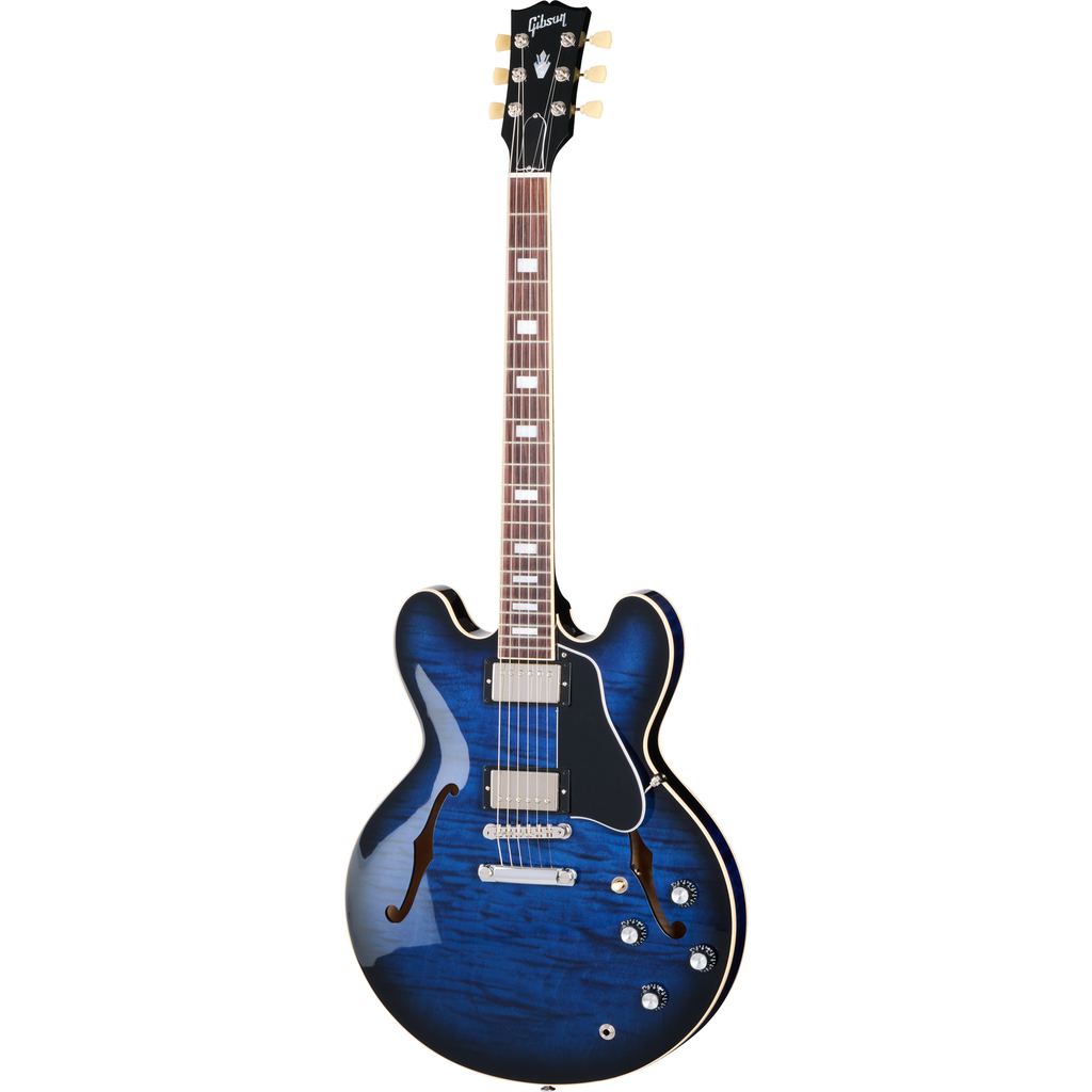 Gibson ES-335 Figured Semi-Hollow Electric Guitar - Deep Ocean Burst - View 2 | MusicMarket