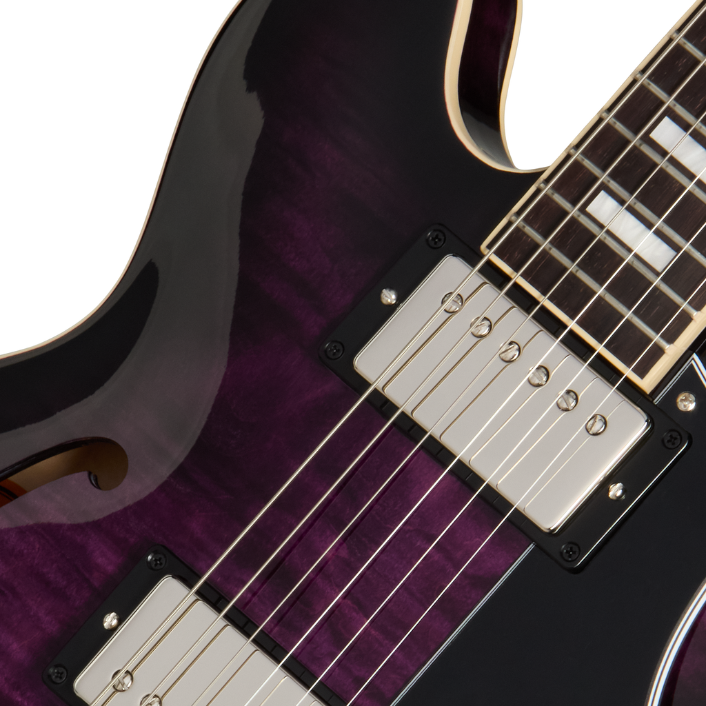 Gibson ES-339 Figured Electric Guitar - Dark Purple Burst - View 6 | MusicMarket