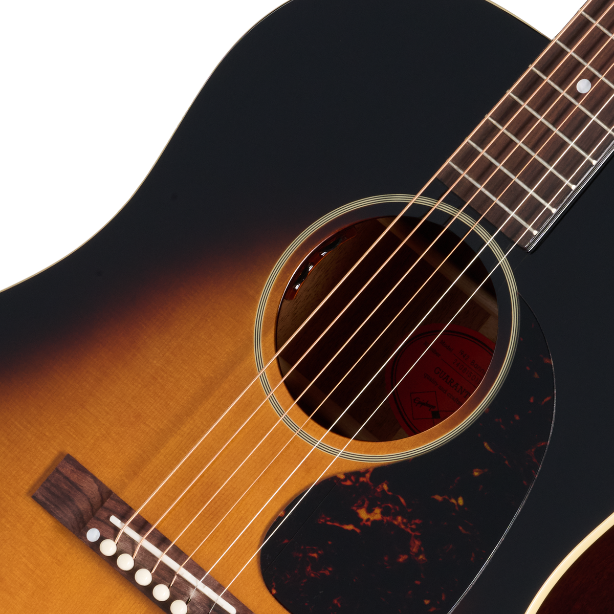 Epiphone 1942 Banner J-45 Reissue Acoustic Electric Guitar - Vintage Sunburst - View 6 | MusicMarket