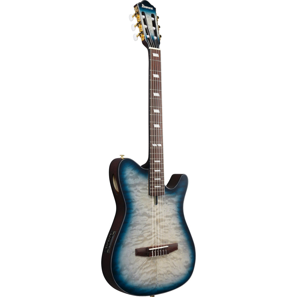 Ibanez FRH20QMN FRH Acoustic Electric Guitar - Cosmic Blue Sunburst - View 4 | MusicMarket