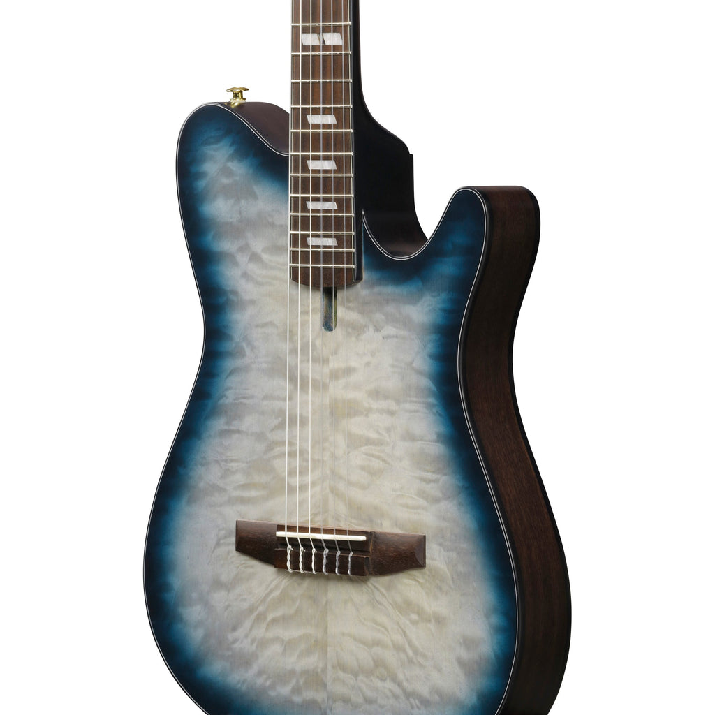 Ibanez FRH20QMN FRH Acoustic Electric Guitar - Cosmic Blue Sunburst - View 7 | MusicMarket