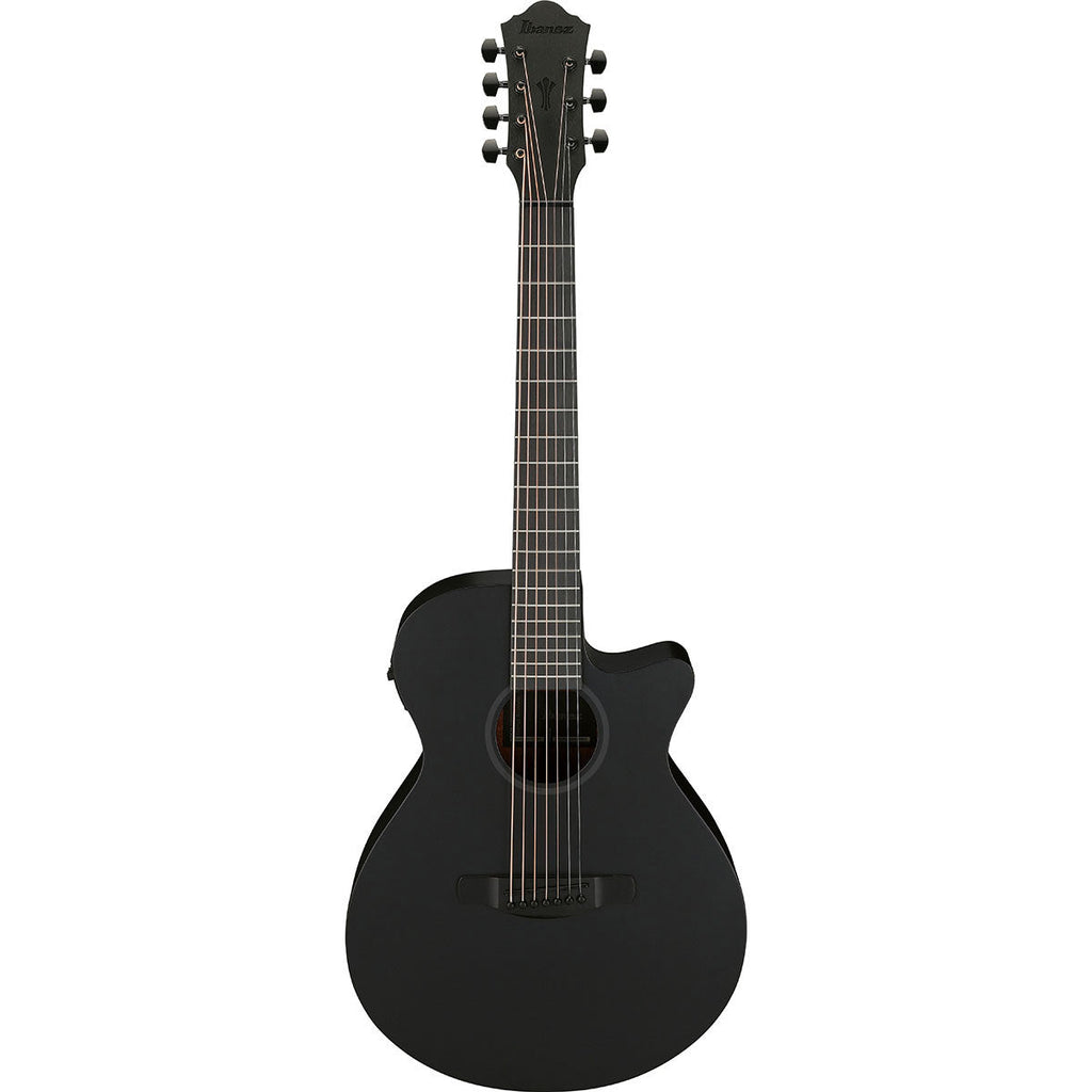 Ibanez AEG Series 7-String Acoustic Electric Guitar, Black Out - View 3 | MusicMarket